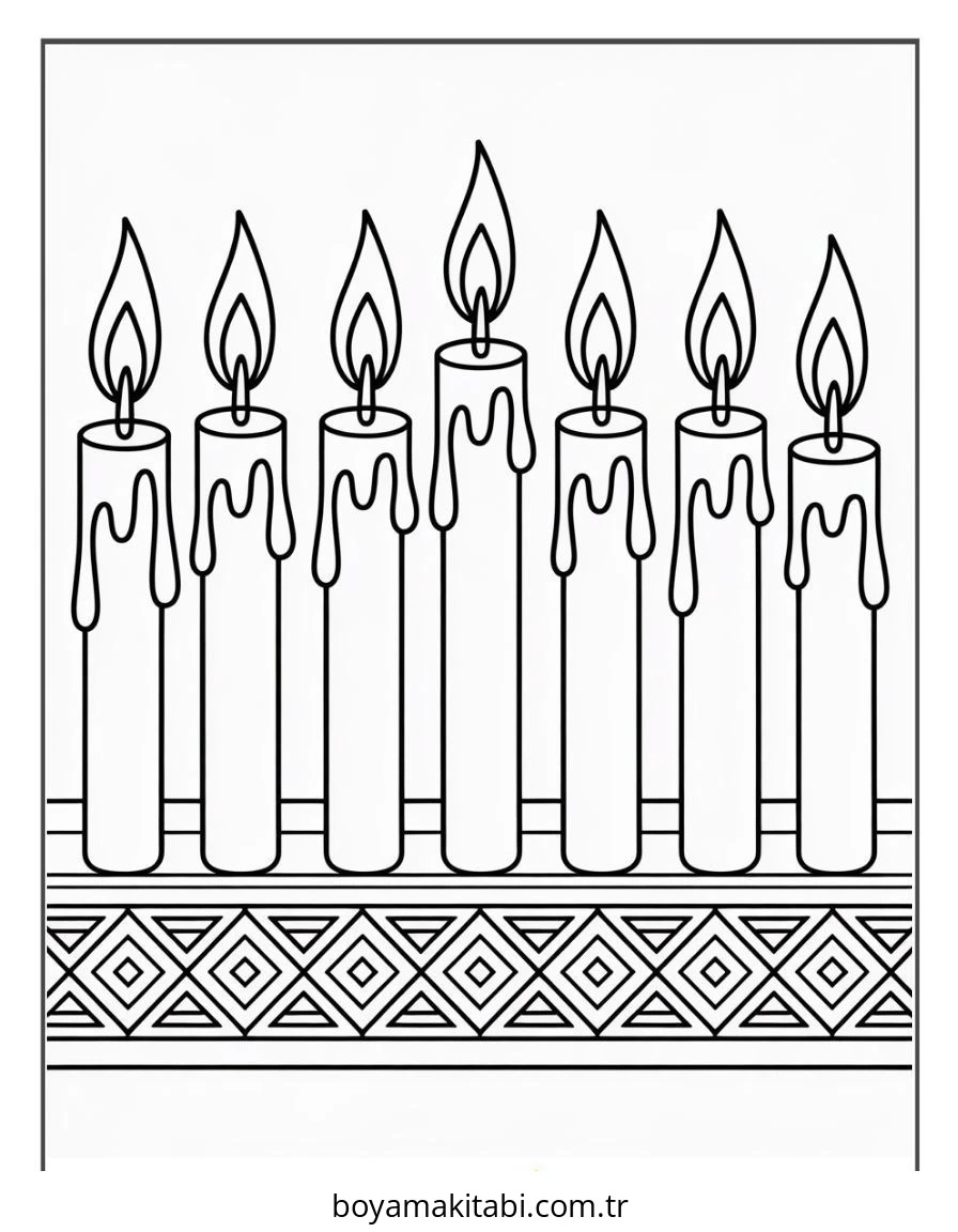 Kwanzaa boyama sayfası – yaratıcılığı geliştirir, keyifli zaman