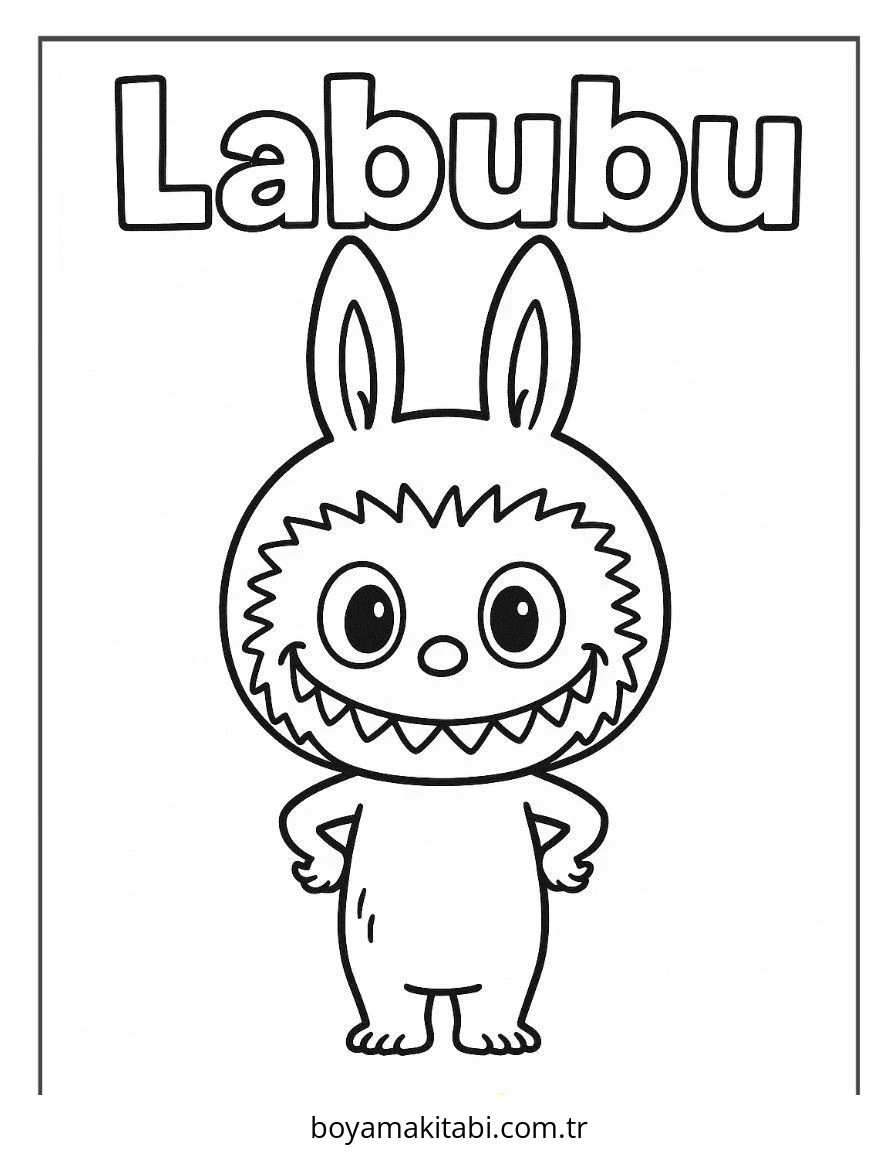 Labubu boyama sayfası – eğitici aktivite, yaratıcılık