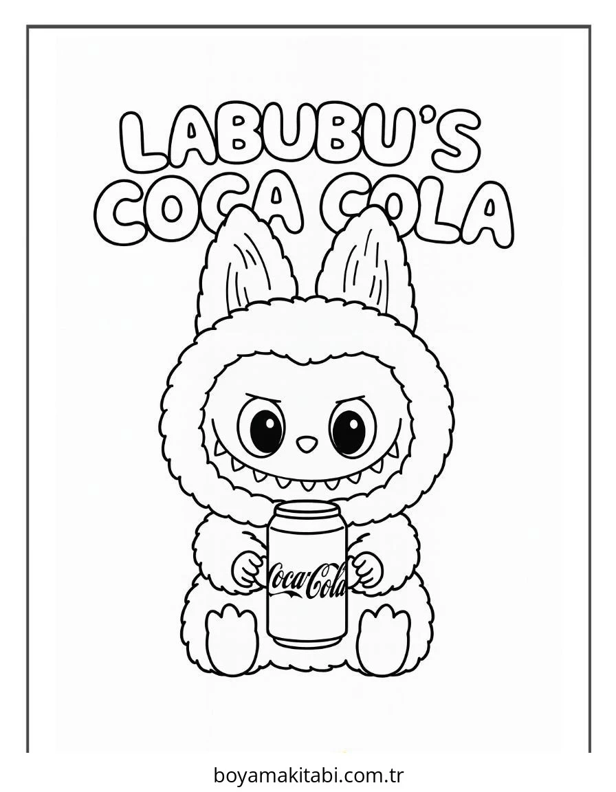 Labubu boyama sayfası – okul öncesi, evde etkinlik