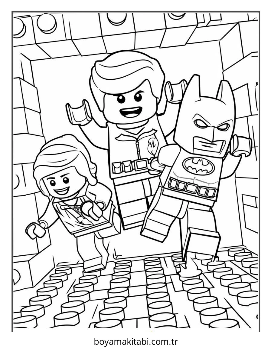 Lego boyama sayfası #158 – tamamen ücretsiz, çocuklar için