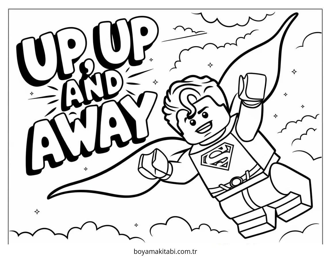Lego boyama sayfası #164 – PDF indir, sevimli karakter