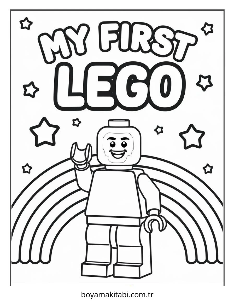Lego boyama sayfası #165 – çocuklar için, çizgi film temalı