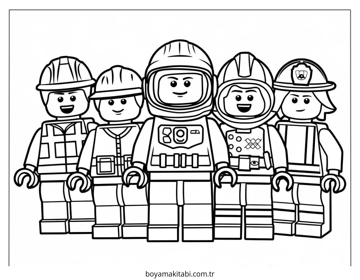Lego boyama sayfası #166 – kolay boyama, eğitici aktivite