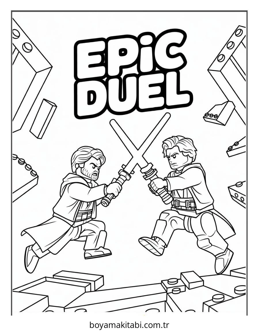 Lego boyama sayfası – boyama çalışması, yaratıcılığı geliştirir