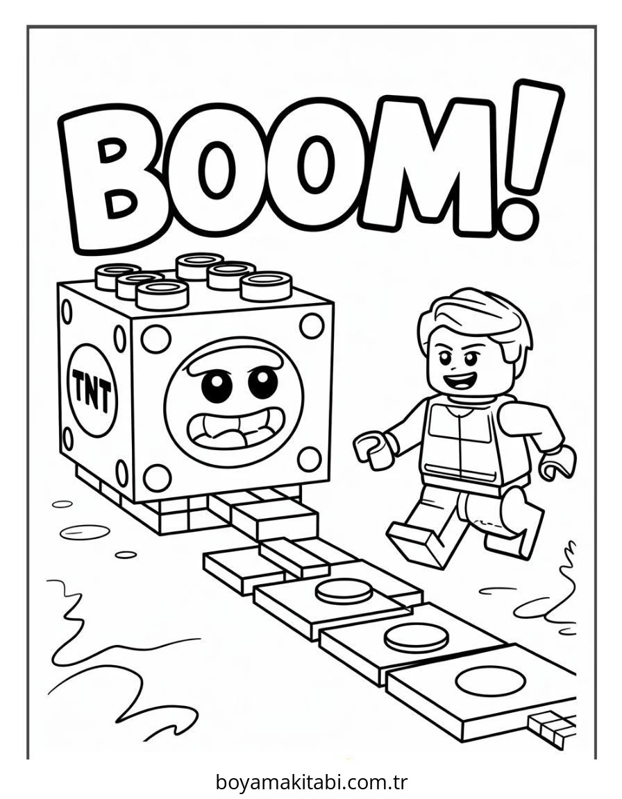 Lego boyama sayfası – evde etkinlik, ücretsiz yazdır