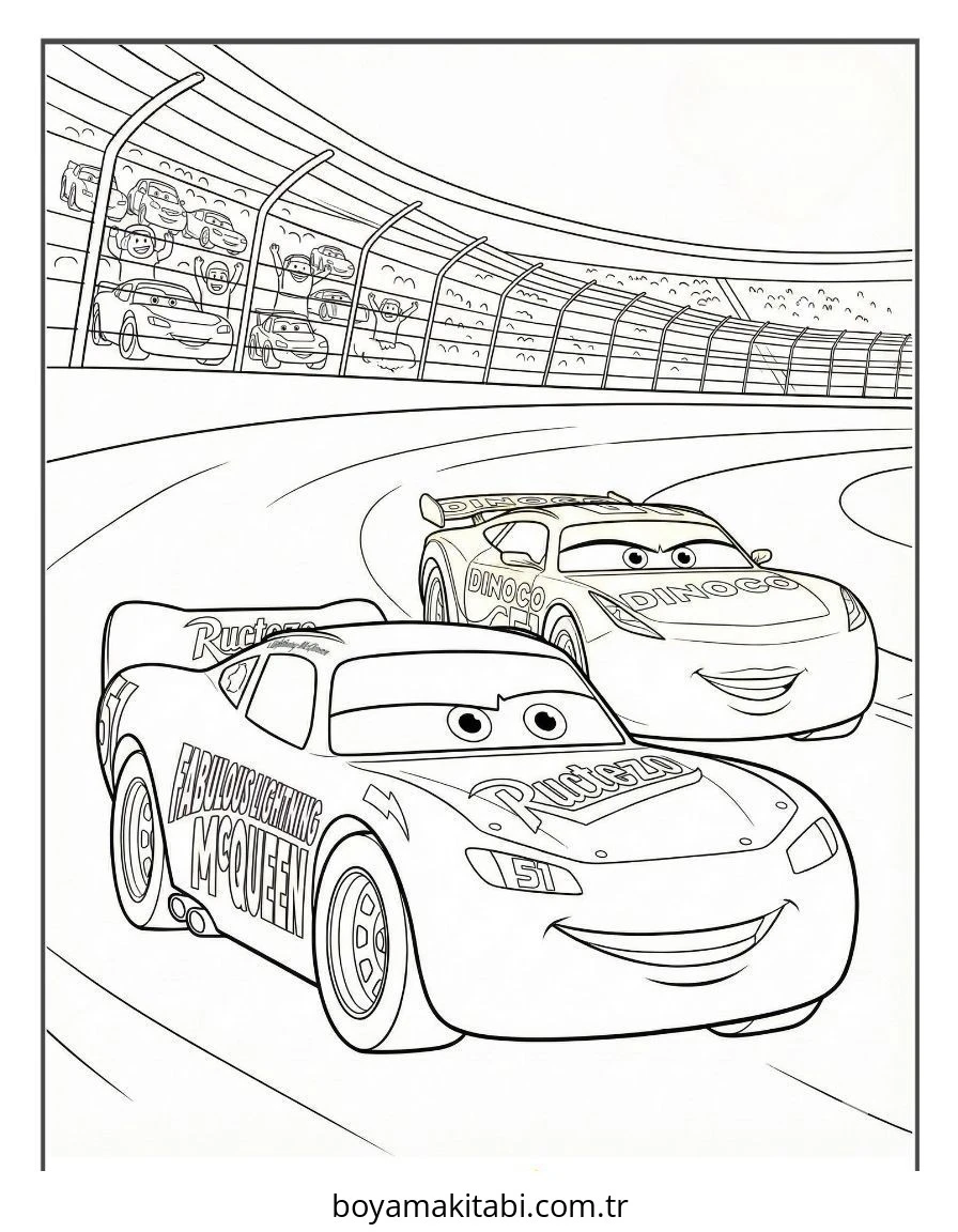 Şimşek McQueen Boyama