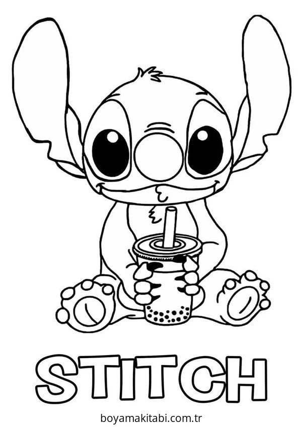 Lilo ve Stitch boyama sayfası – PDF indir, sevimli karakter