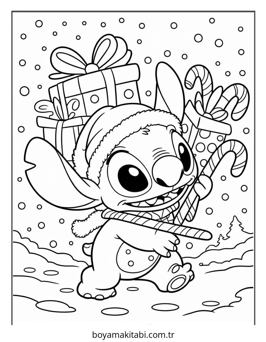 Lilo ve Stitch boyama sayfası – kolay boyama, eğitici aktivite