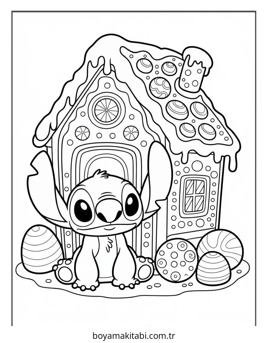 Lilo ve Stitch boyama sayfası – yaratıcılığı geliştirir, keyifli zaman