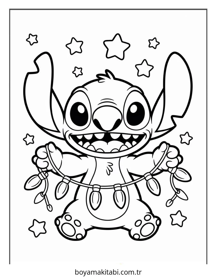 Lilo ve Stitch boyama sayfası – okul öncesi, evde etkinlik