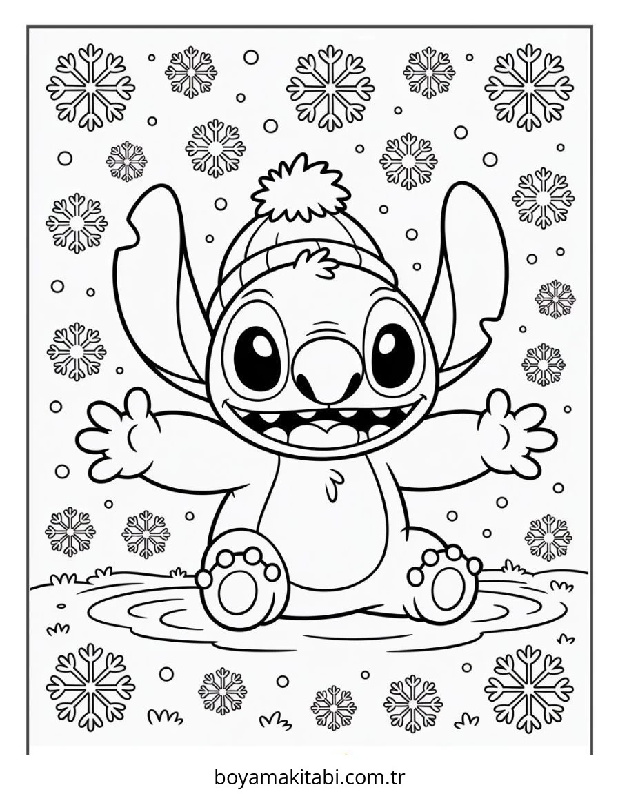Lilo ve Stitch boyama sayfası – boyama etkinliği, çocuk aktivitesi