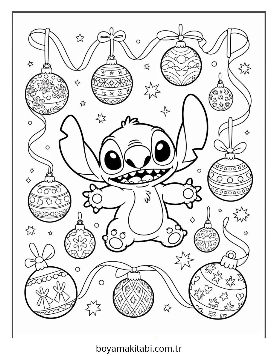 Lilo ve Stitch boyama sayfası – evde etkinlik, ücretsiz yazdır