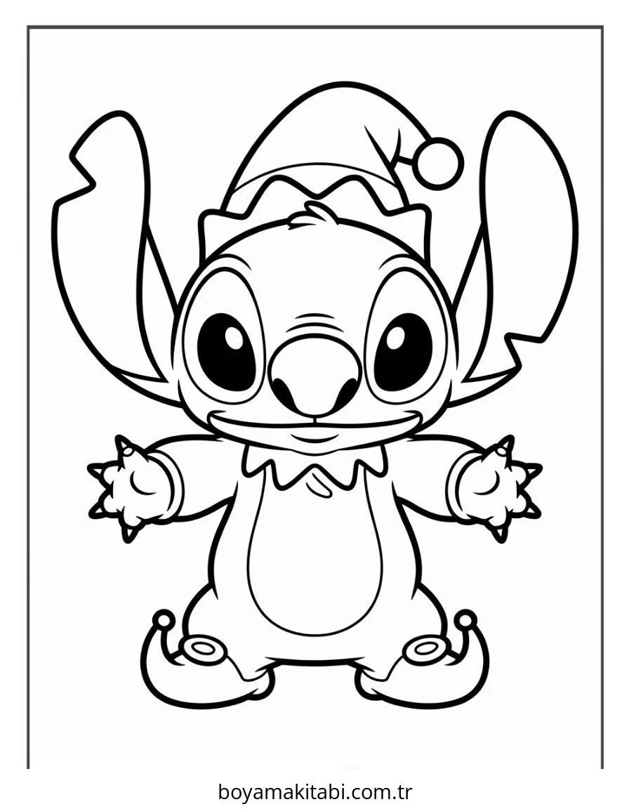 Lilo ve Stitch boyama sayfası – sanatsal çalışma, çocuklar için