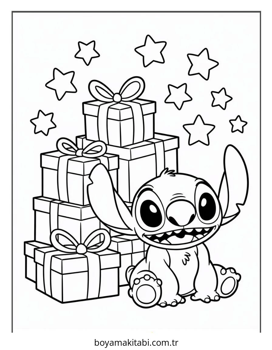 Lilo ve Stitch boyama sayfası – okul öncesi, evde etkinlik