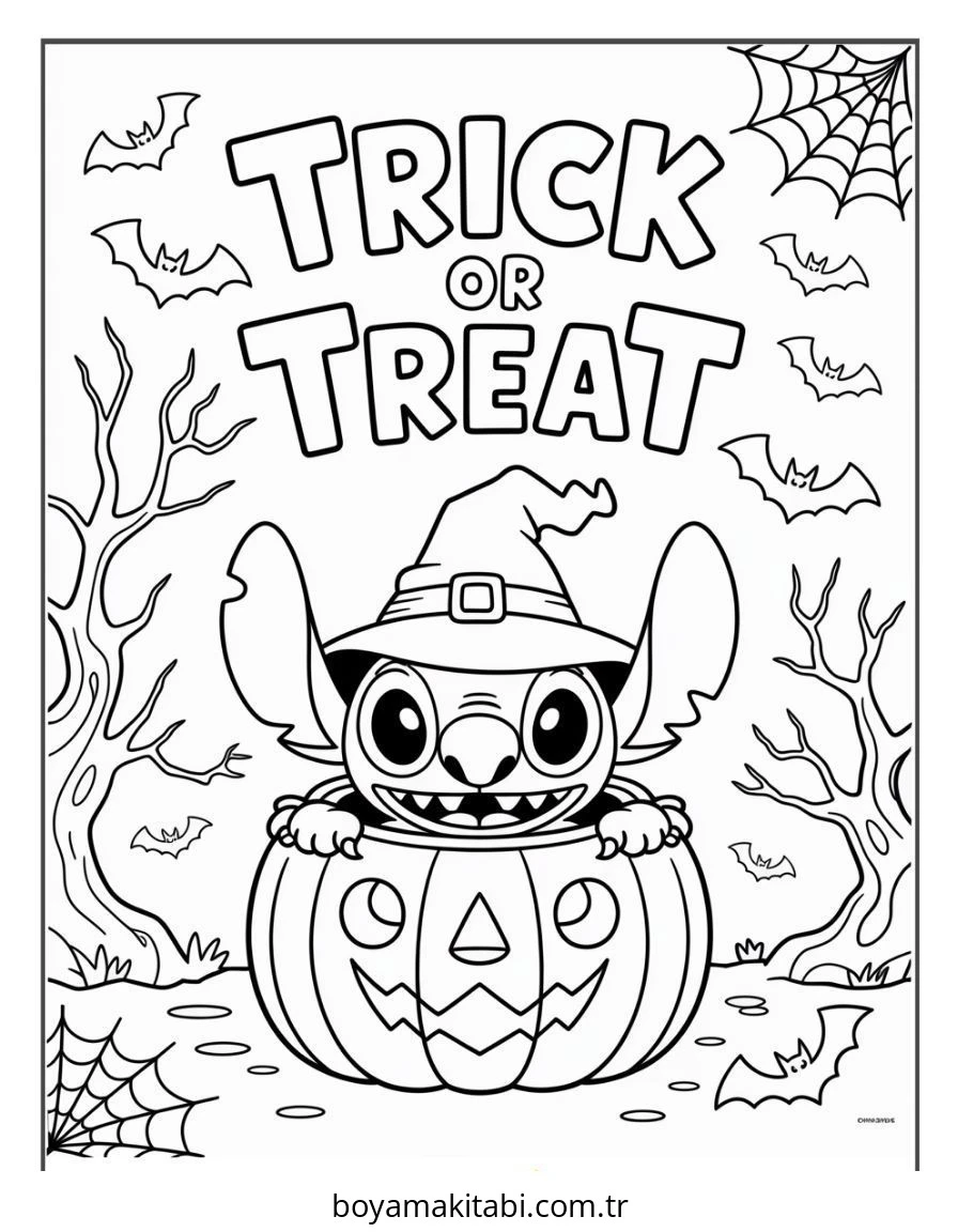 Lilo ve Stitch boyama sayfası – çocuk aktivitesi, PDF indir