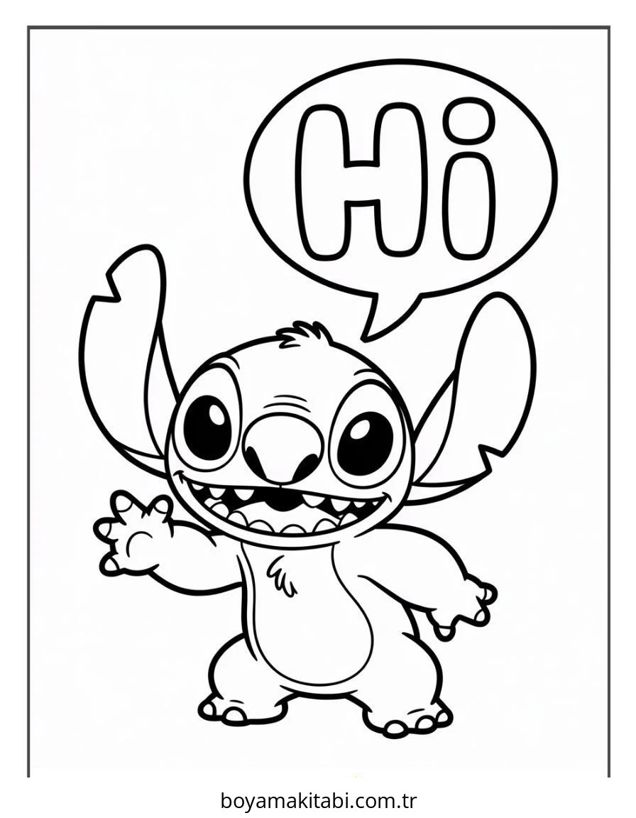 Lilo ve Stitch boyama sayfası – ücretsiz yazdır, boyama etkinliği