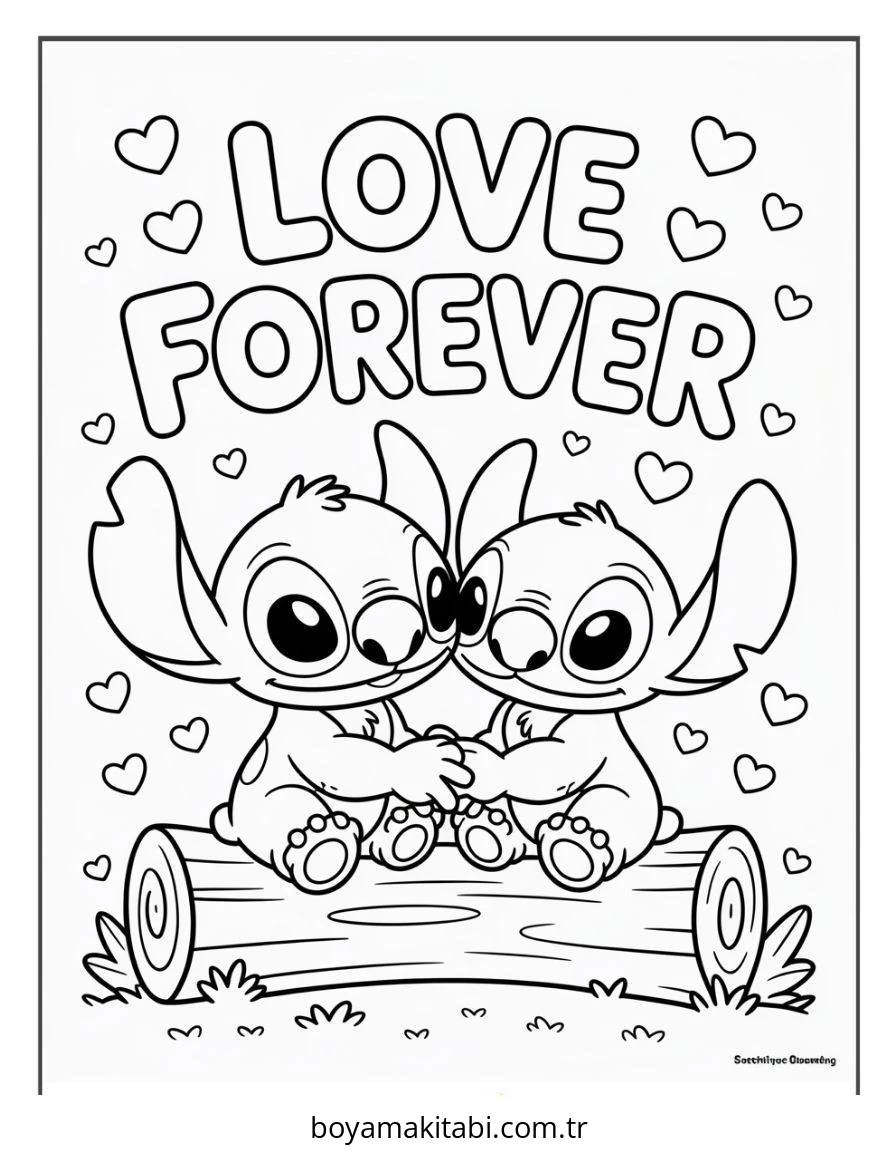 Lilo ve Stitch boyama sayfası – kolay boyama, eğitici aktivite