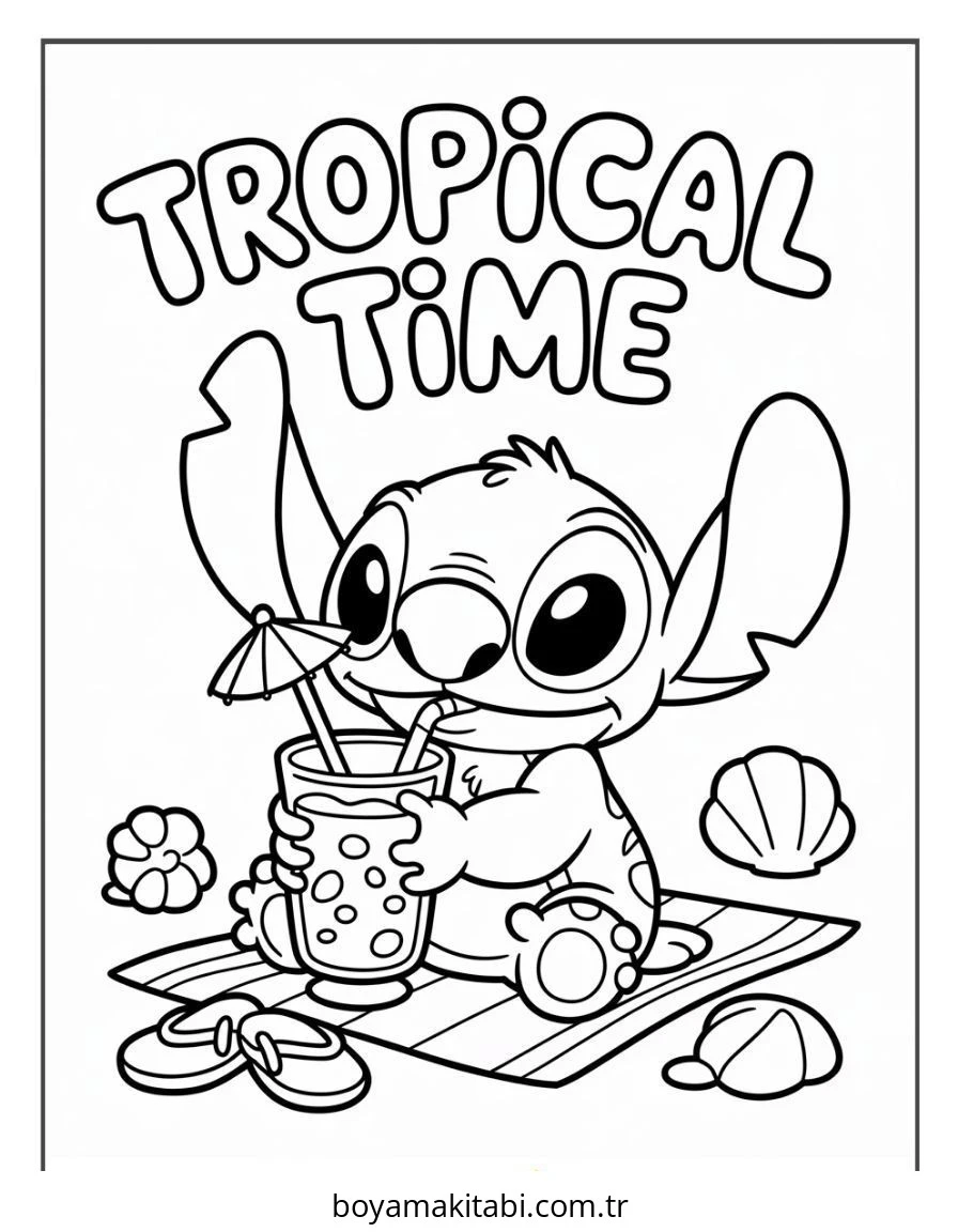 Lilo ve Stitch boyama sayfası – eğitici aktivite, yaratıcılık