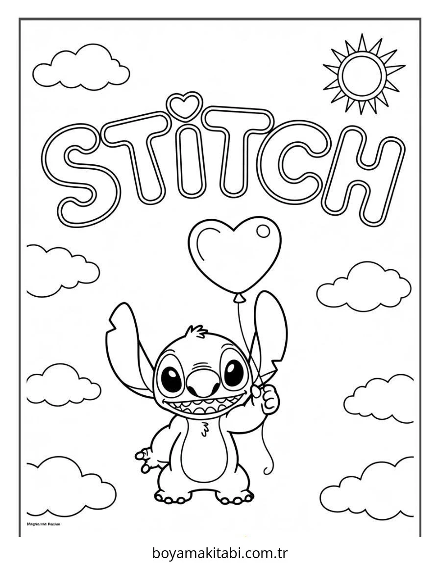 Lilo ve Stitch boyama sayfası – yaratıcılığı geliştirir, keyifli zaman