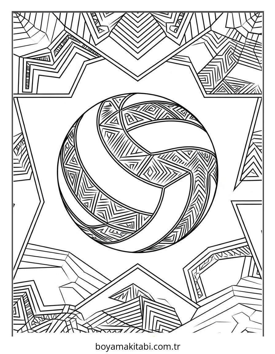 Mandala boyama sayfası – okul öncesi, evde etkinlik