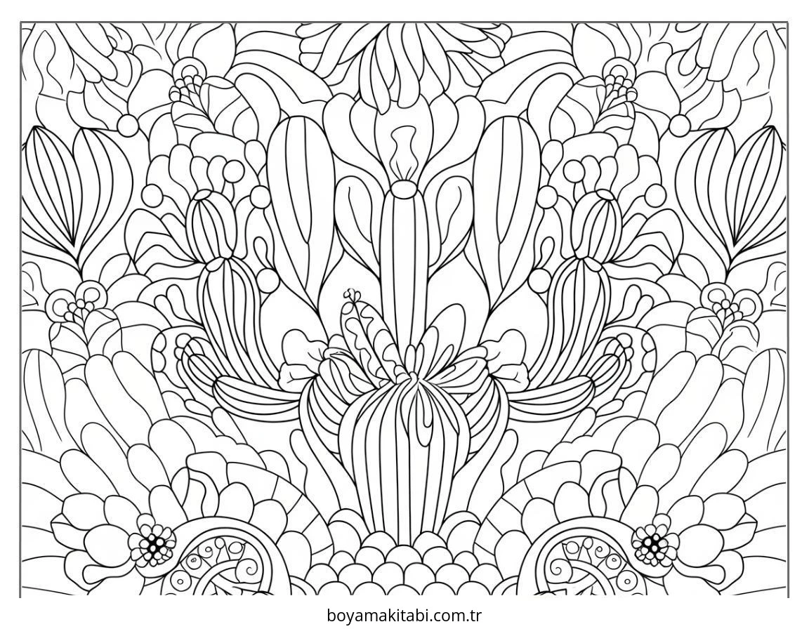 Mandala boyama sayfası – el becerilerini geliştirir, boyama çalışması