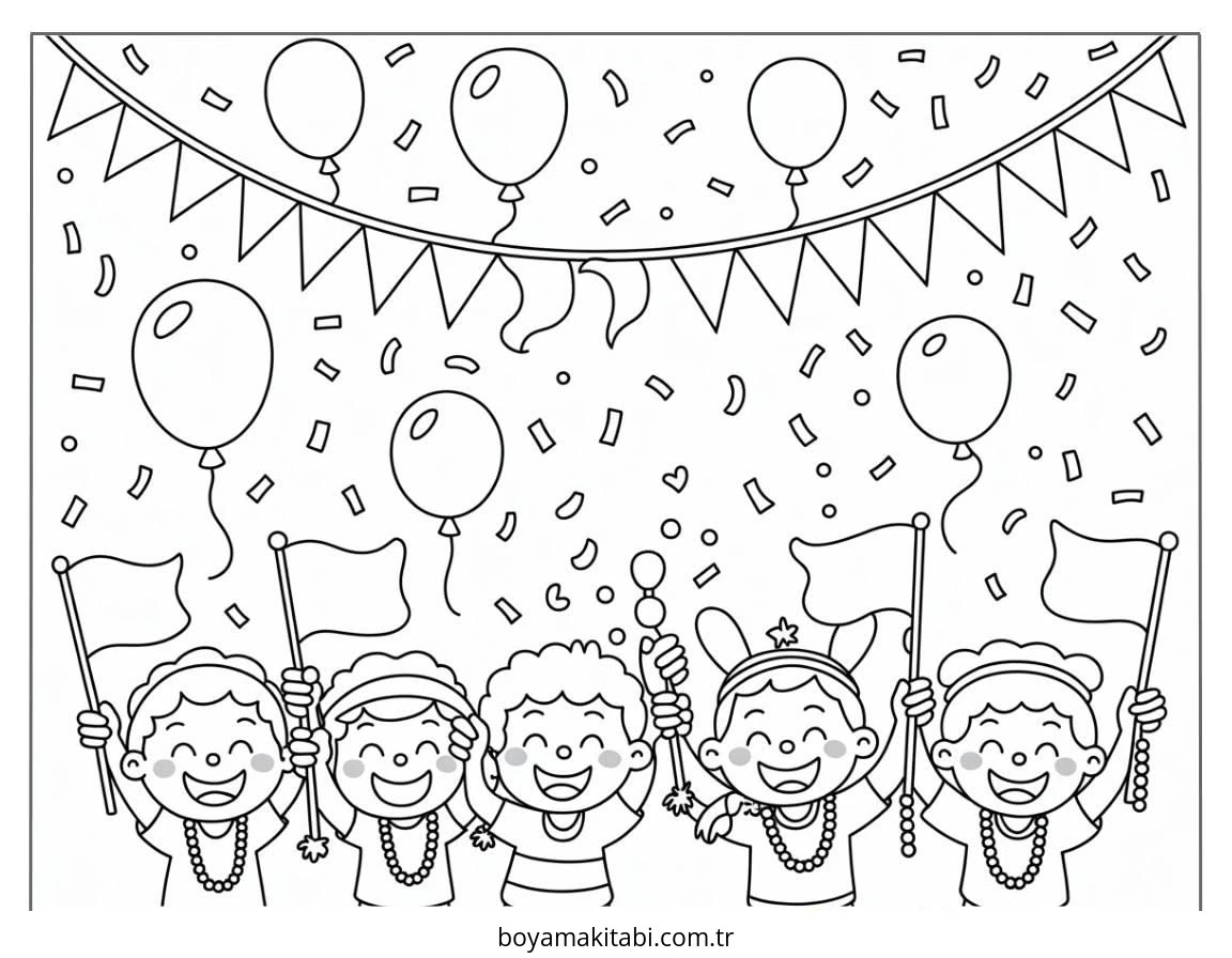 Mardi Gras boyama sayfası – ücretsiz yazdır, boyama etkinliği