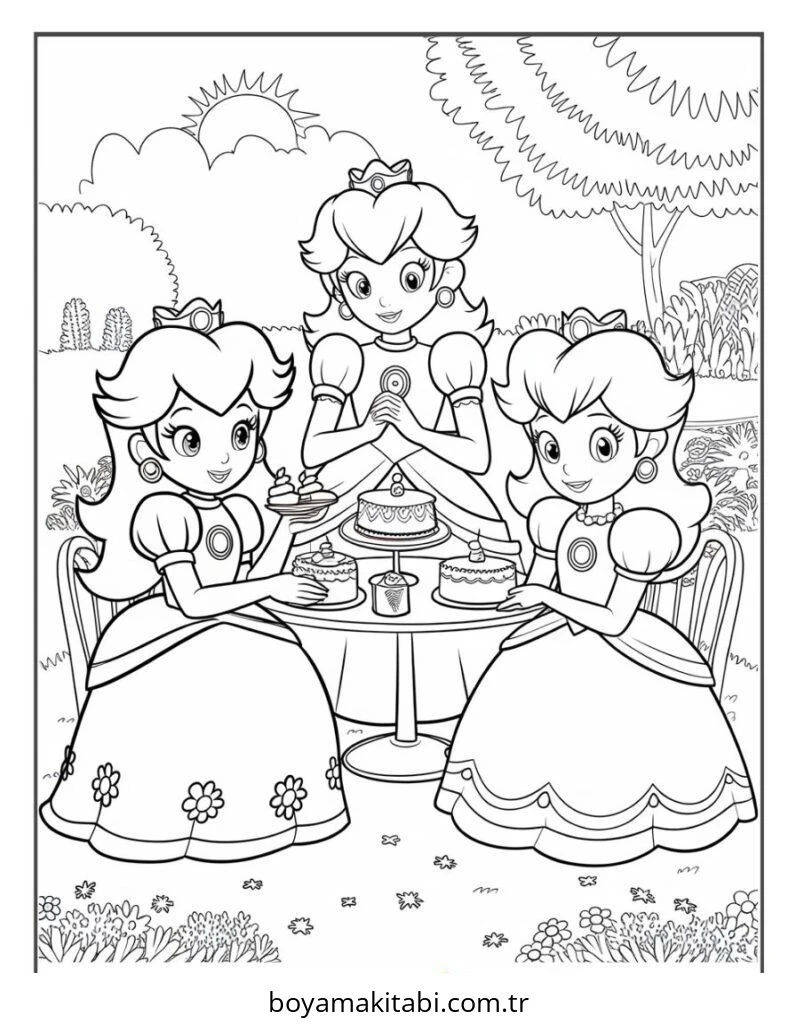 Mario boyama sayfası – PDF indir, sevimli karakter
