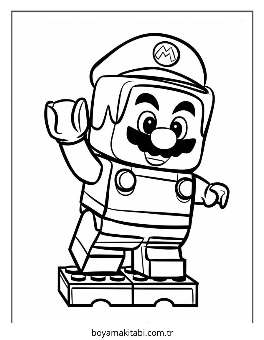 Mario boyama sayfası – ücretsiz yazdır, boyama etkinliği
