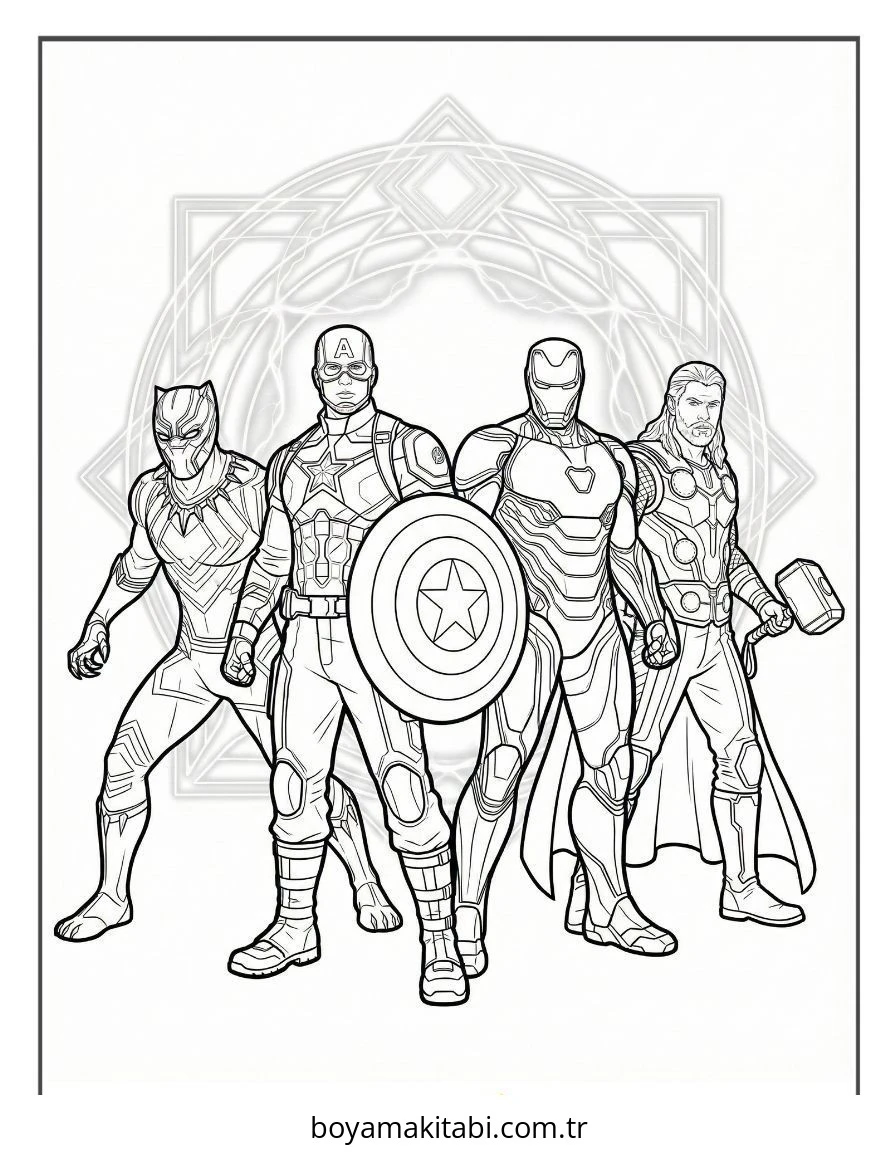 Black Panther boyama sayfası – çocuk aktivitesi, PDF indir