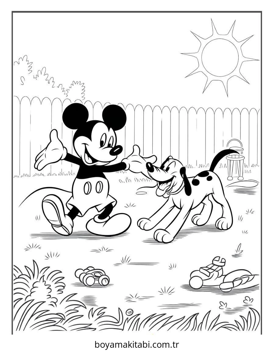 Mickey ve Minnie Mouse boyama sayfası – evde etkinlik, ücretsiz yazdır