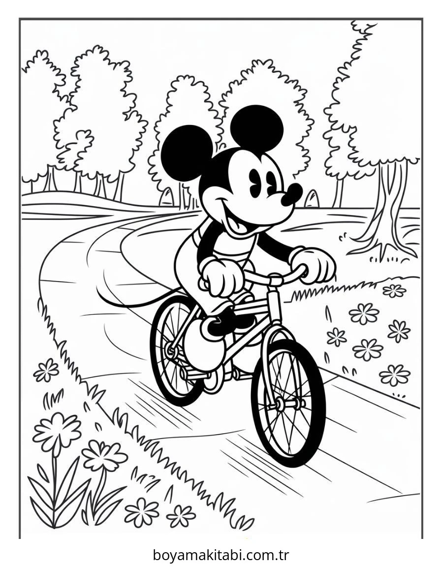 Mickey ve Minnie Mouse boyama sayfası – yaratıcılığı geliştirir, keyifli zaman