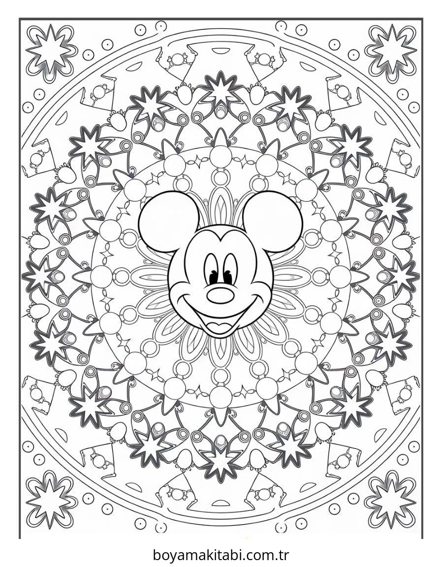 Mickey ve Minnie Mouse boyama sayfası – okul öncesi, evde etkinlik