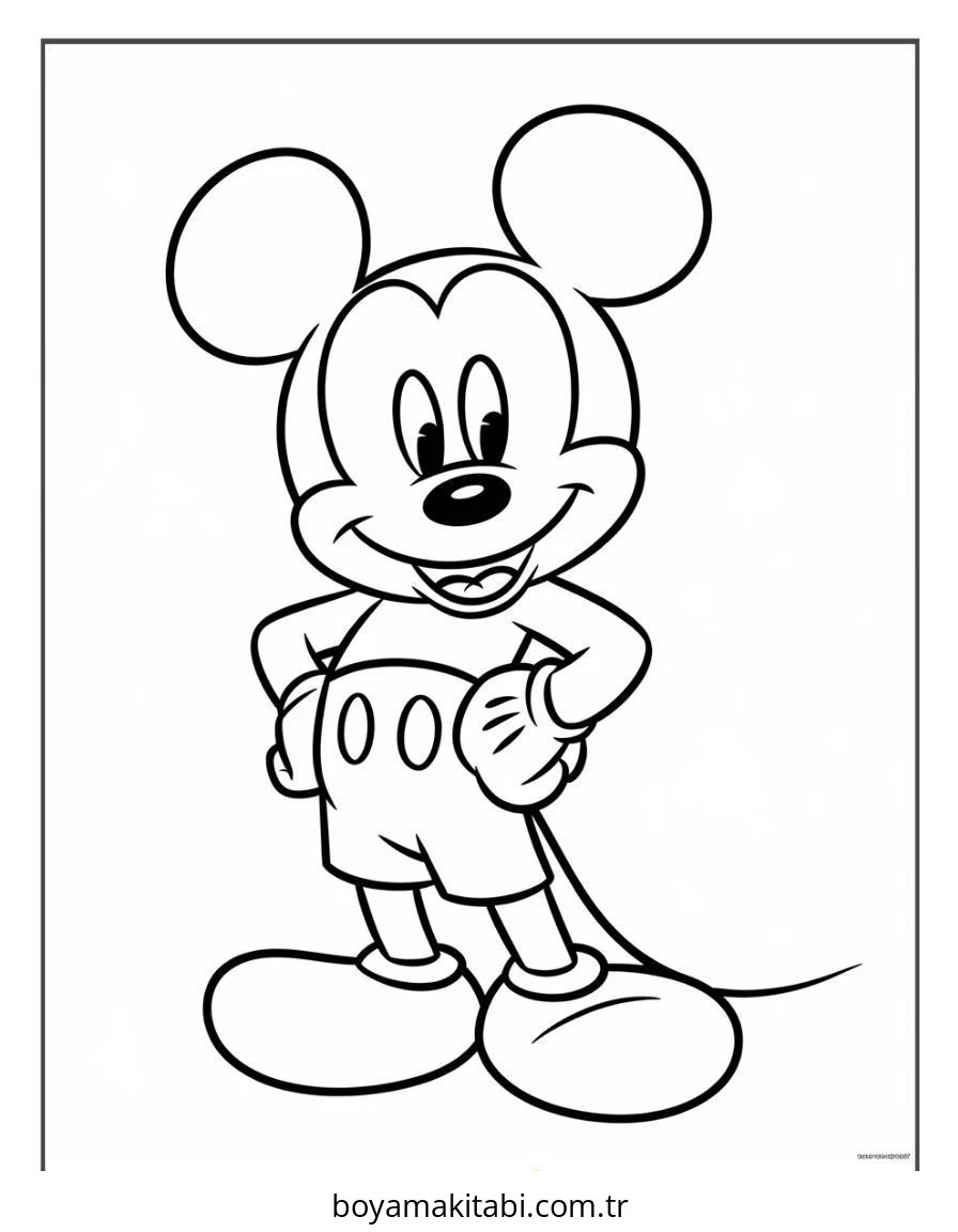 Mickey ve Minnie Mouse boyama sayfası – eğitici aktivite, yaratıcılık