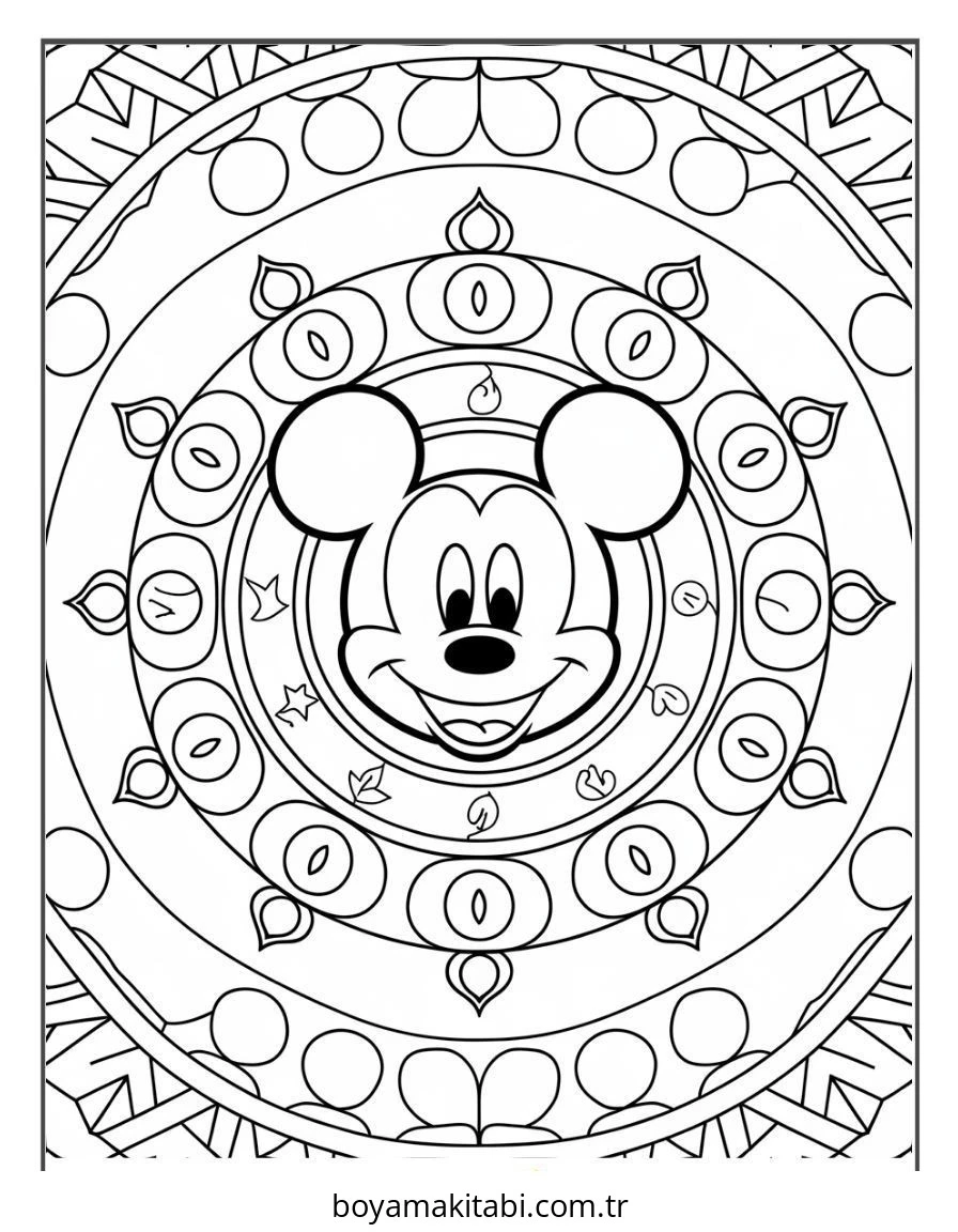 Mickey ve Minnie Mouse boyama sayfası – keyifli zaman, renkli çizimler