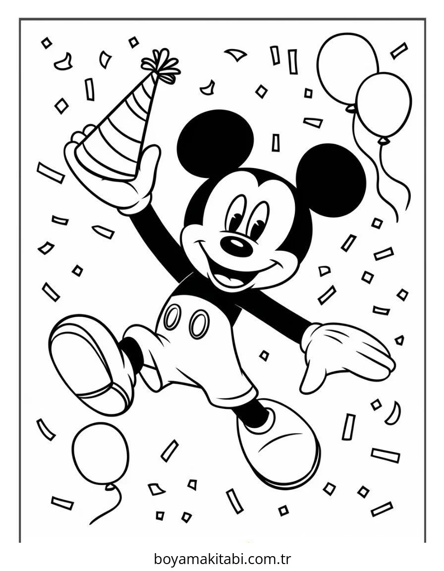Mickey ve Minnie Mouse Boyama Sayfaları