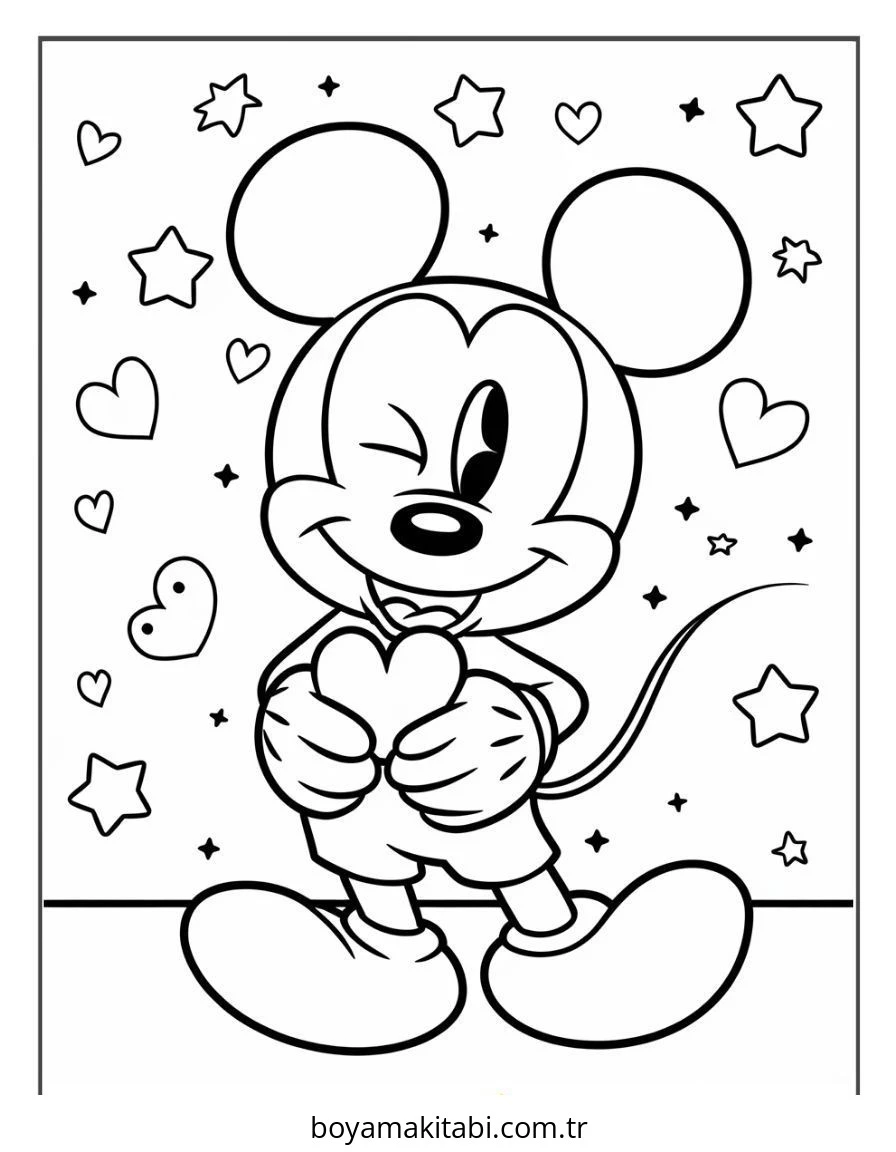 Mickey ve Minnie Mouse boyama sayfası – ücretsiz yazdır, boyama etkinliği
