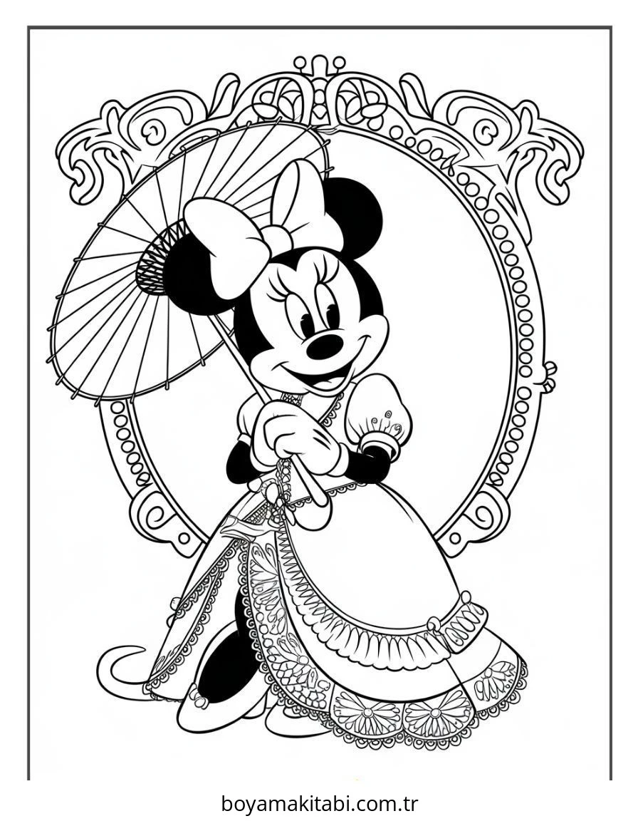 Mickey ve Minnie Mouse Boyama Sayfaları