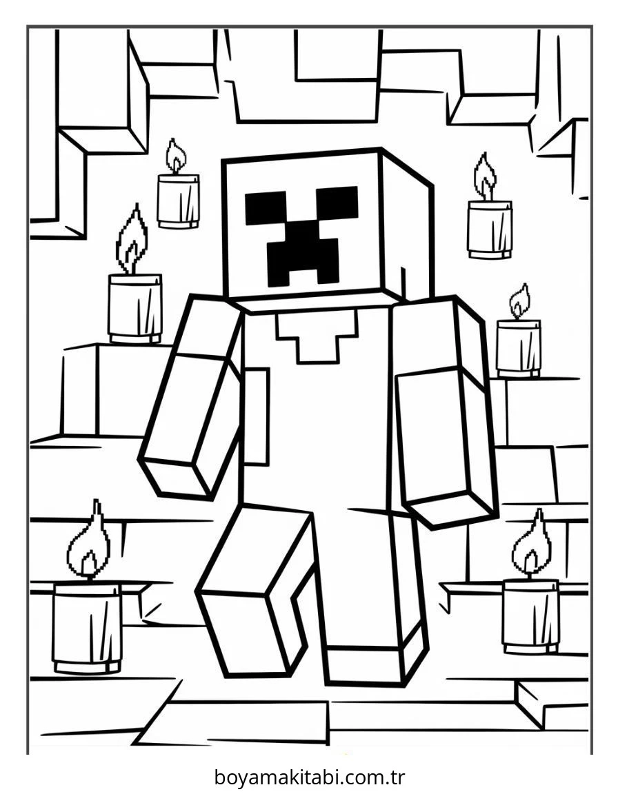 Minecraft boyama sayfası – yaratıcılığı geliştirir, keyifli zaman
