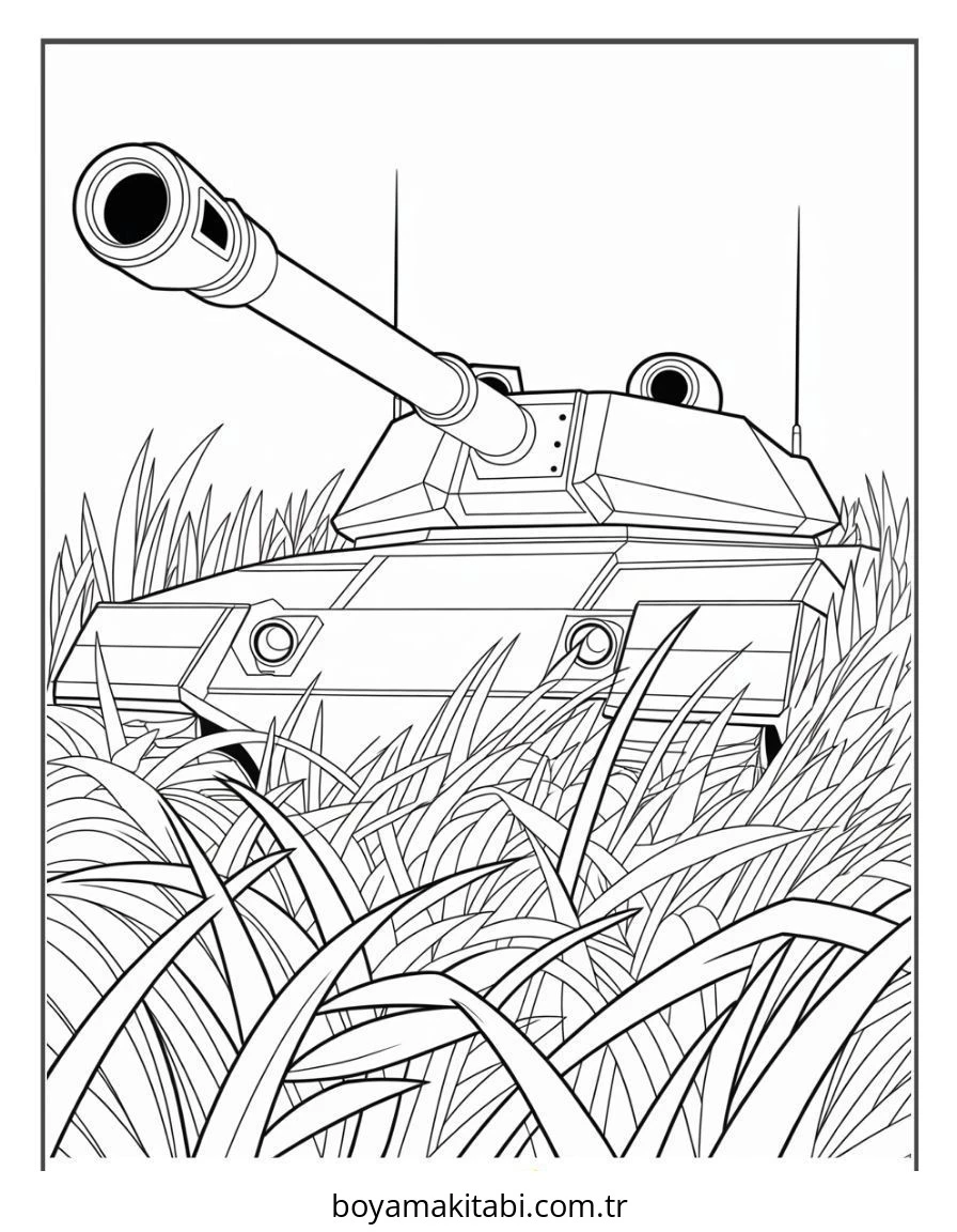 Tank boyama sayfası – yaratıcılığı geliştirir, keyifli zaman