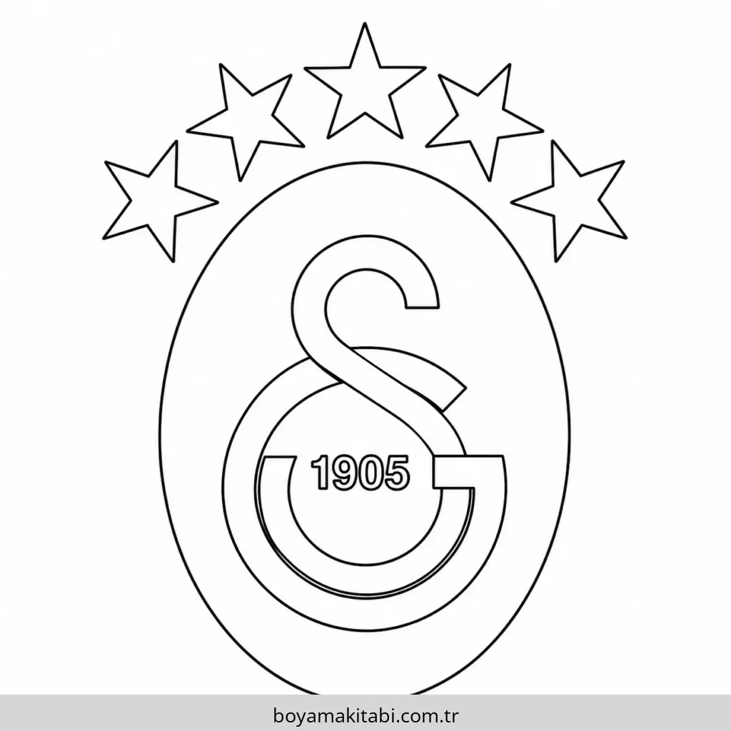Galatasaray boyama sayfası #2 – tamamen ücretsiz, çocuklar için