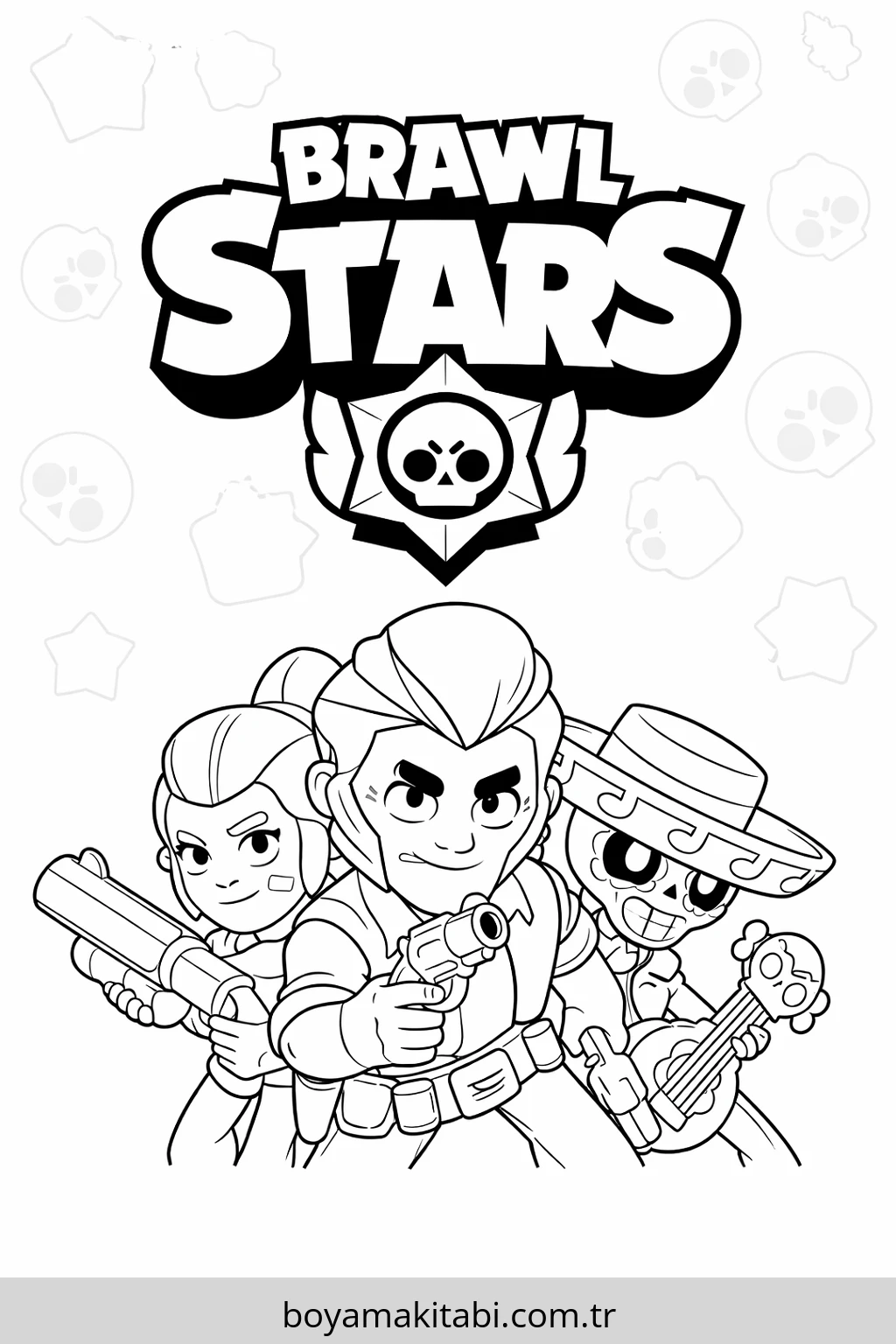 Brawl Stars boyama sayfası #212 – doğum günü partisi aktivitesi, ekran süresine alternatif