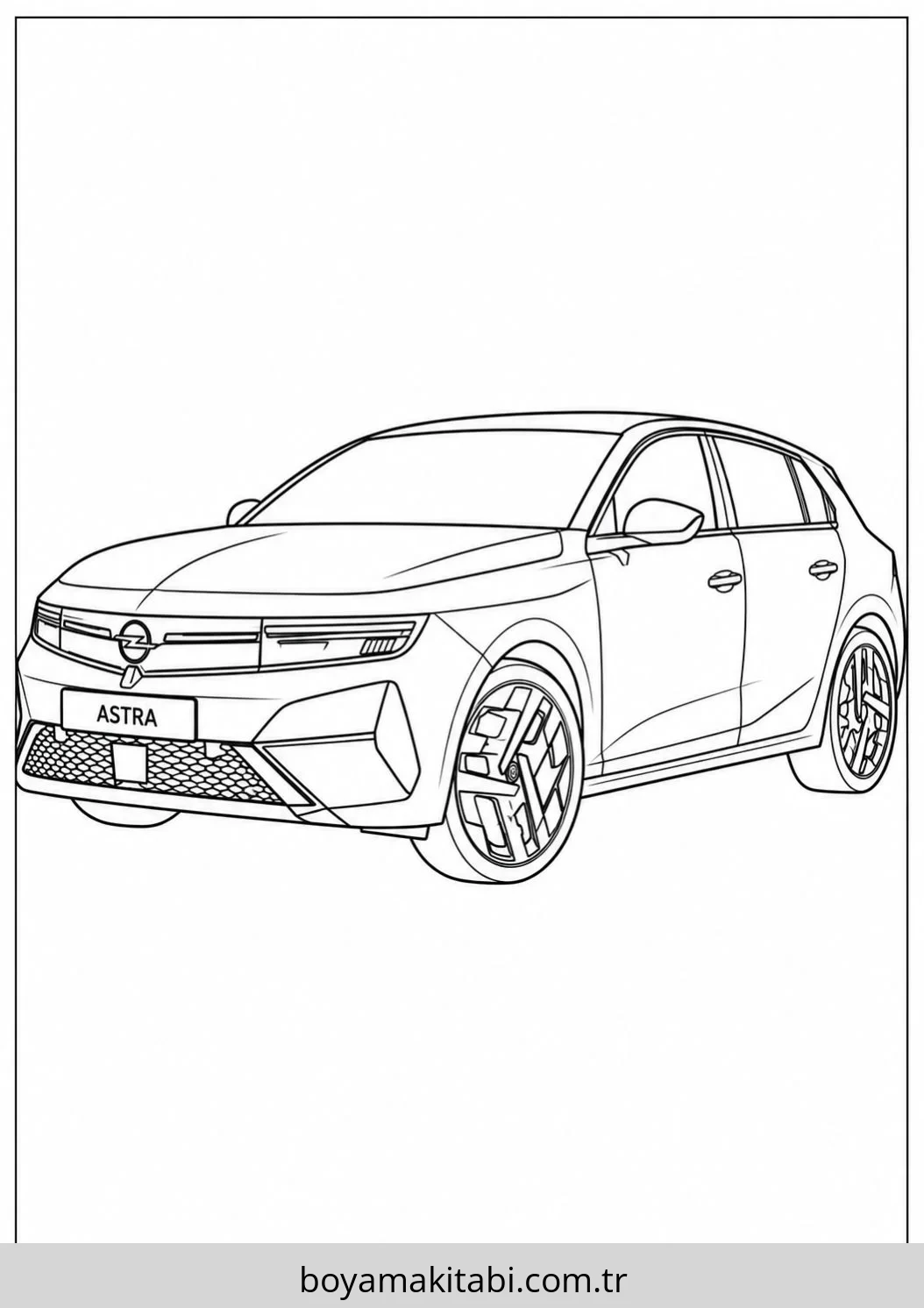 Opel Astra boyama sayfası #1 – çocuklarla kaliteli zaman, yaratıcılığı geliştirir
