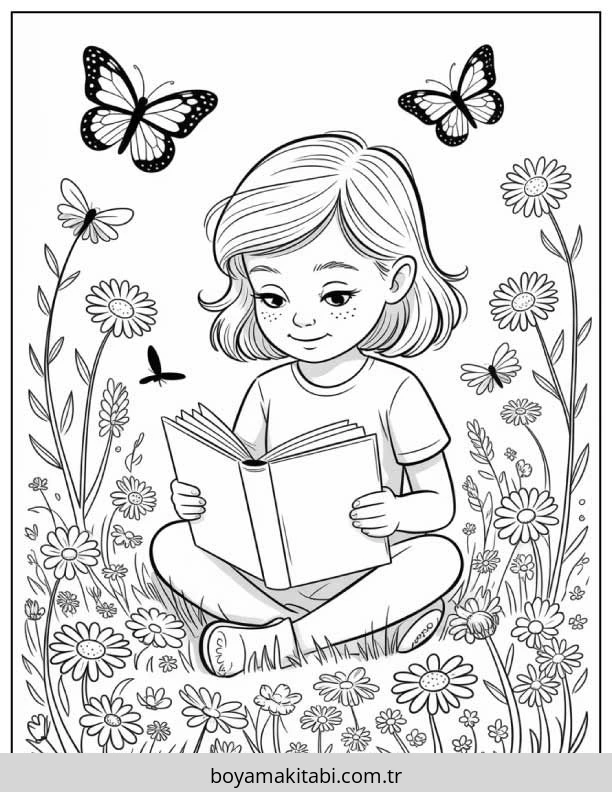 Cottagecore boyama sayfası #5 – el becerilerini geliştirir, boyama çalışması