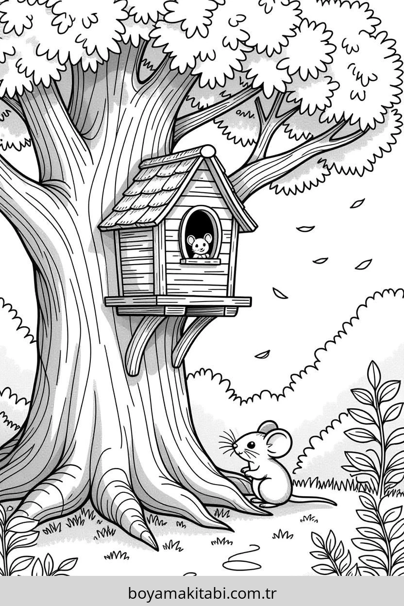 Cottagecore boyama sayfası #9 – sanatsal çalışma, aile ile vakit geçirme