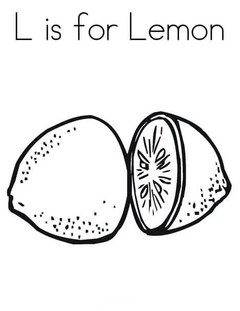 Limon boyama sayfası – boyama çalışması, yaratıcılığı geliştirir