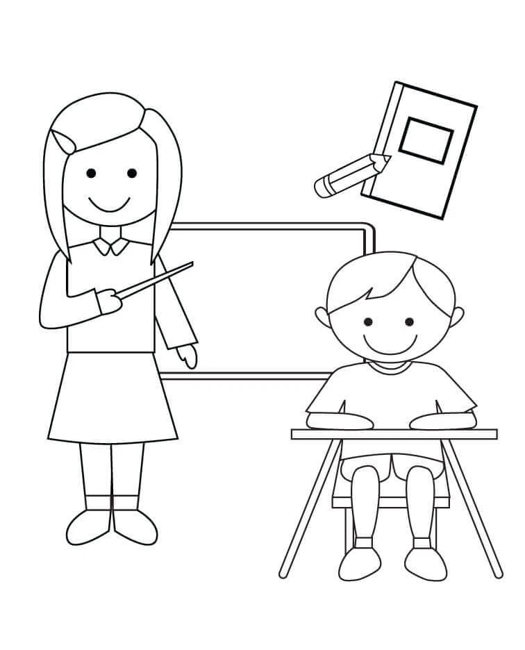 Anasınıfı boyama sayfası – PDF indir, sevimli karakter