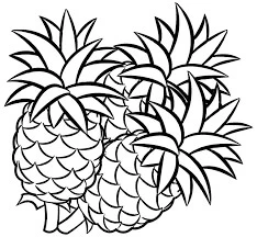 Ananas boyama sayfası – eğitici aktivite, yaratıcılık