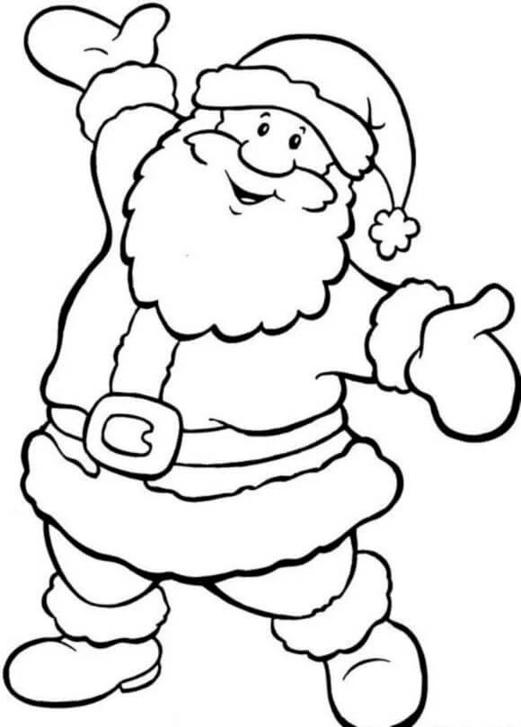 Noel Baba boyama sayfası #7 – PDF indir, sevimli karakter