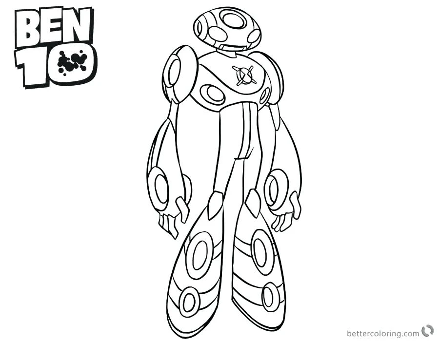 Ben 10 boyama sayfası #7 – mürekkep tasarrufu sağlar, PDF indir
