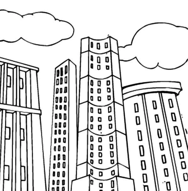 Apartman boyama sayfası – yaratıcılık, eğlenceli etkinlik